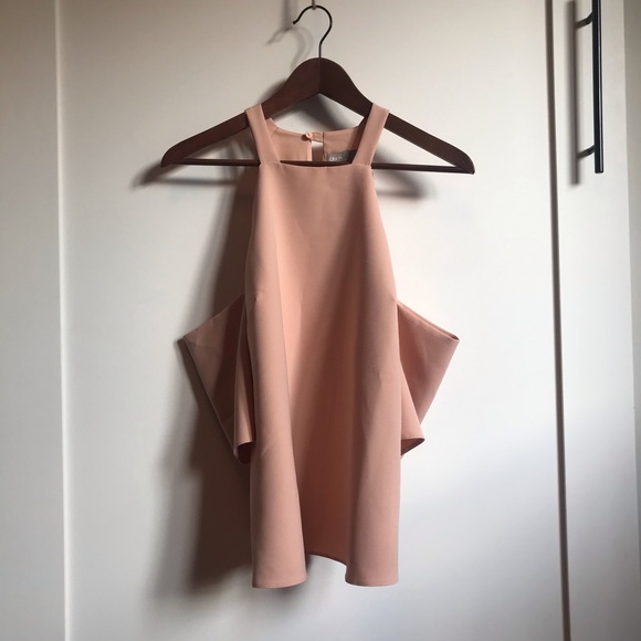 ASOS Cold Shoulder Light Pink Top - Picture 1 of 5